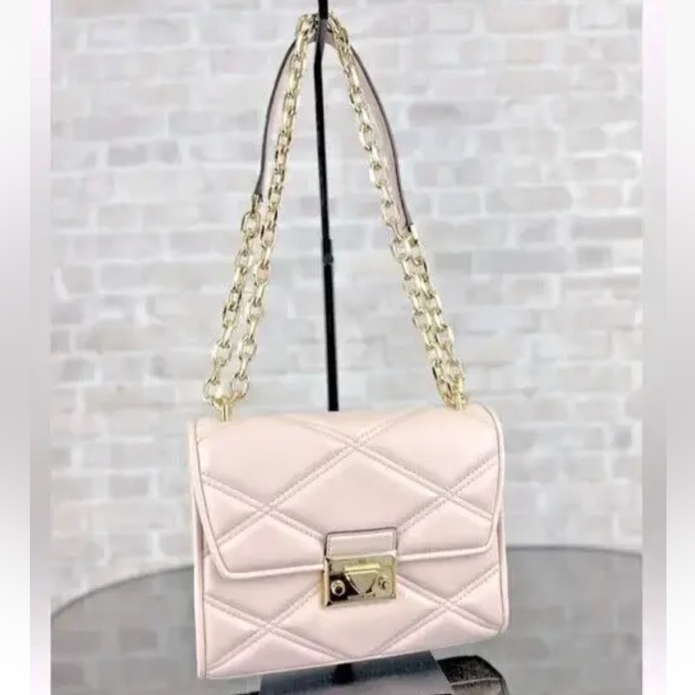 MICHAEL KORS SERENA MEDIUM FLAP CONVERTIBLE CROSSBODY SHOULDER BAG PURSE $628 - Picture 8 of 8